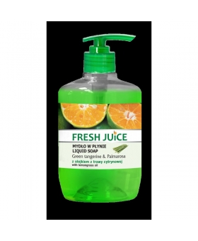 Fresh Juice - Kremowe mydło - Green tangerine & Palmarosa - z olejkiem z trawy cytrynowej, 460ml
